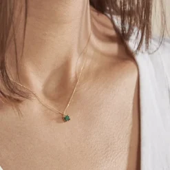 Collier Campsis Or Jaune Malachite-Histoire d'Or Outlet