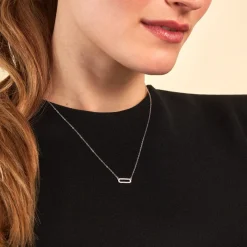 Collier Canelle Argent Blanc Oxyde De Zirconium-Histoire d'Or Hot