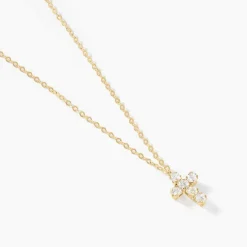 Collier Canice Croix Or Jaune Oxyde De Zirconium-Histoire d'Or Sale