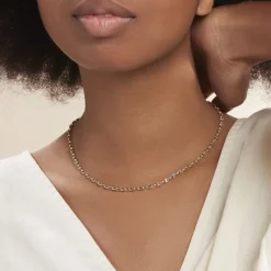 Histoire d'Or Collier Carlo Or Bicolore Maille Marine Ronde