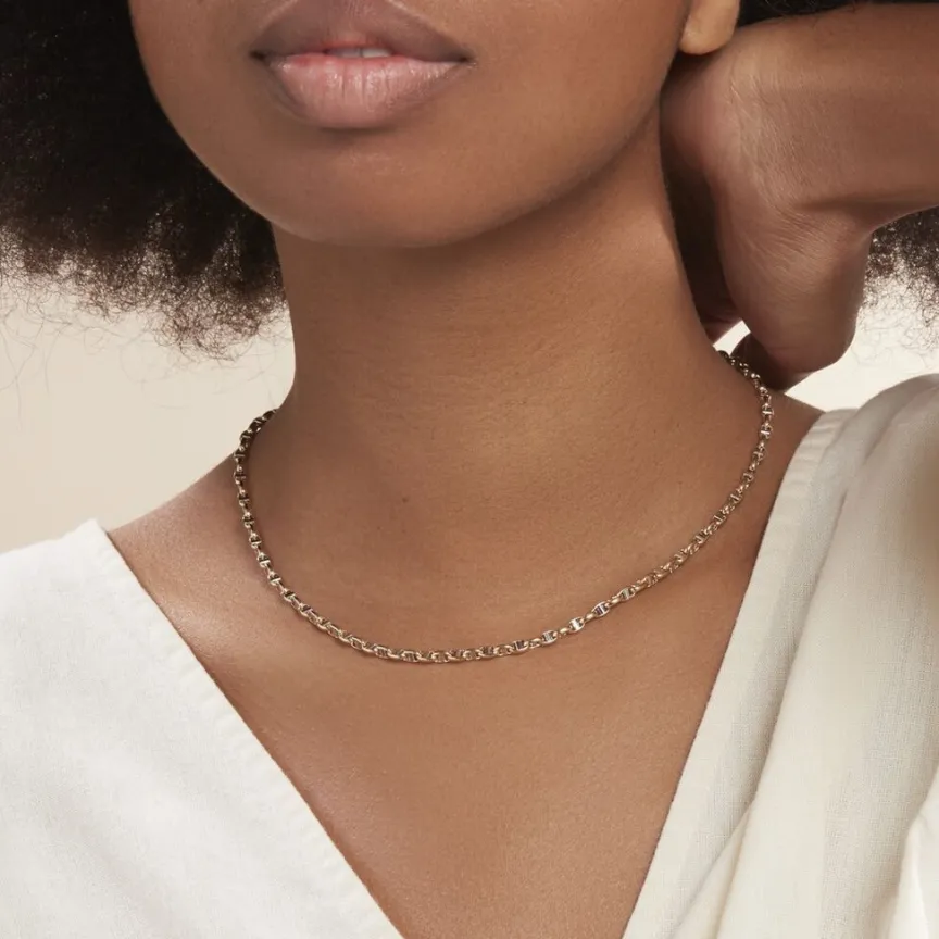 Collier Carlo Or Bicolore Maille Marine Ronde-Histoire d'Or