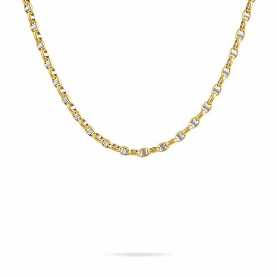 Histoire d'Or Collier Carlo Or Bicolore Maille Marine Ronde