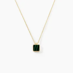 Collier Caron Or Jaune Malachite-Histoire d'Or New