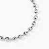 Collier Carrus Maille Grain De Cafe Argent Blanc-Histoire d'Or Best