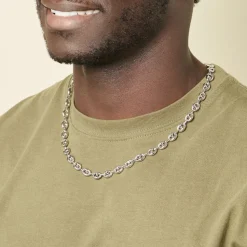 Collier Carrus Maille Grain De Cafe Argent Blanc-Histoire d'Or Best