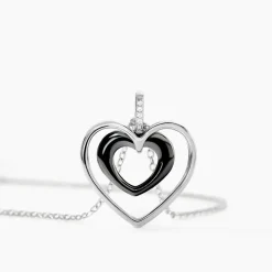 Histoire d'Or Collier Ceramik Design Argent Blanc Céramique Et Oxyde De Zirconium