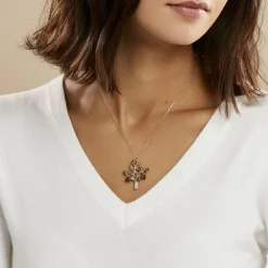Collier Chahida Argent Blanc Ambre-Histoire d'Or Clearance