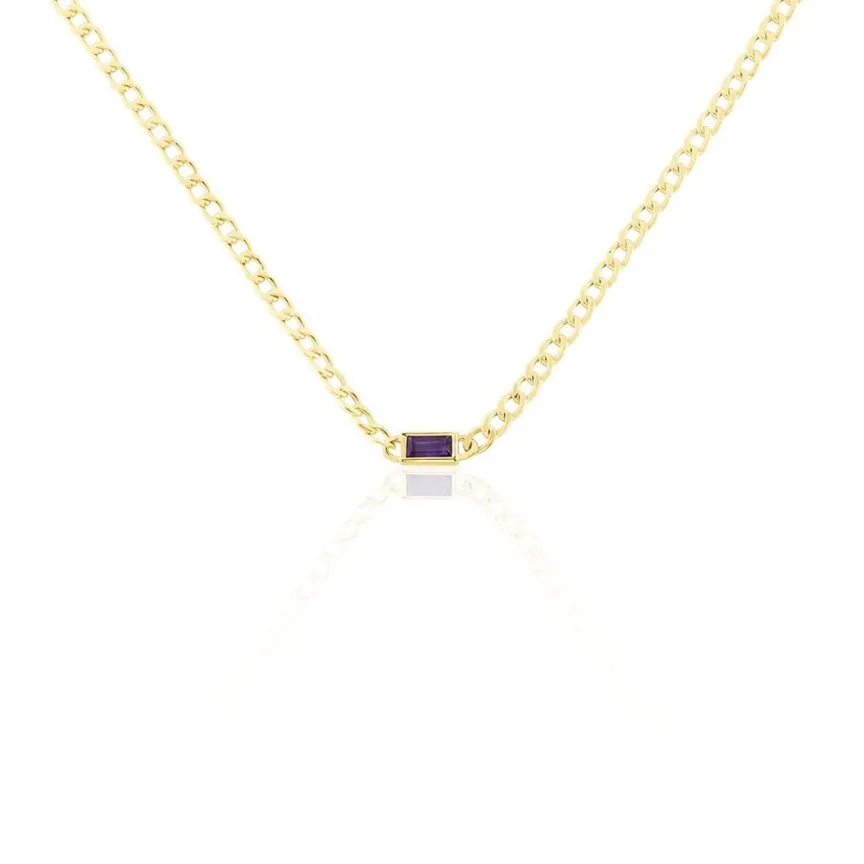 Collier Chain Or Jaune Améthyste-Histoire d'Or Outlet