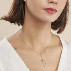 Histoire d'Or Collier Chayann Argent Blanc