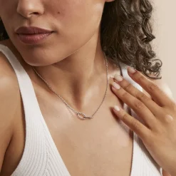 Histoire d'Or Collier Cherise Argent Blanc