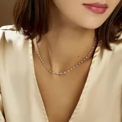 Histoire d'Or Collier Ciana Torsade Diamante Argent Blanc