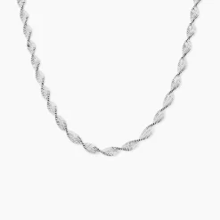 Collier Ciana Torsade Diamante Argent Blanc-Histoire d'Or Hot