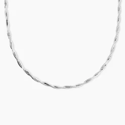 Histoire d'Or Collier Ciel Argent Blanc