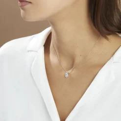 Collier Cindy Or Blanc Topaze Oxyde De Zirconium-Histoire d'Or Hot