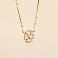 Collier Classical Plaqué Or Jaune Oxyde De Zirconium-Histoire d'Or Clearance