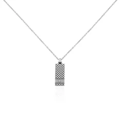 Collier Clement Acier Blanc Oxyde De Zirconium-Histoire d'Or Sale