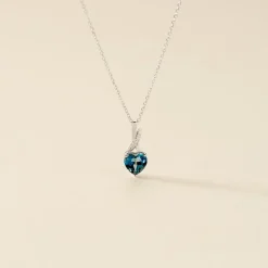 Collier Clothilde Or Blanc Topaze Et Oxyde De Zirconium-Histoire d'Or Outlet