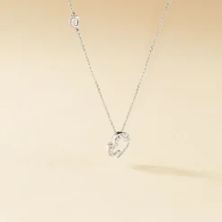 Collier Coeur Ktl Or Blanc Diamant-Histoire d'Or