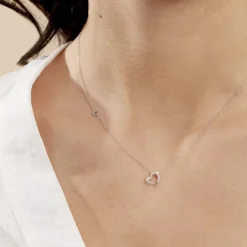 Collier Coeur Ktl Or Blanc Diamant-Histoire d'Or