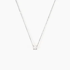 Histoire d'Or Collier Collection Aphrodite Or Blanc Diamant Synthetique