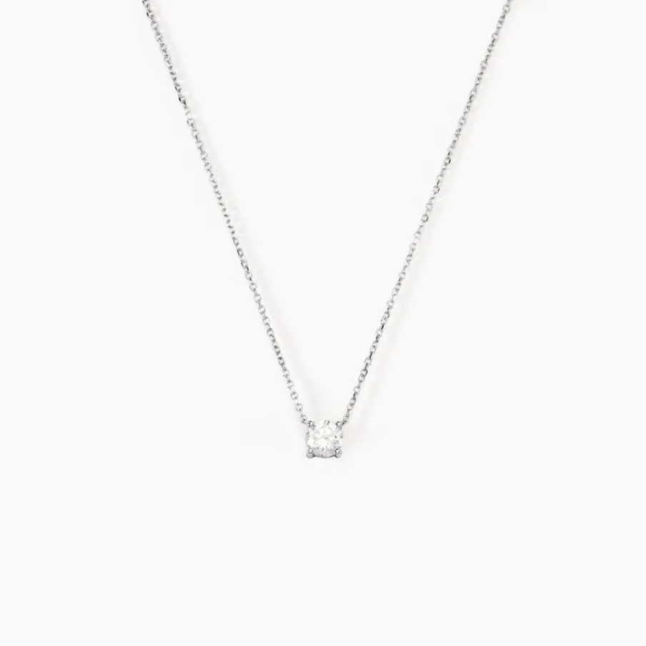 Histoire d'Or Collier Collection Aphrodite Or Blanc Diamant Synthetique