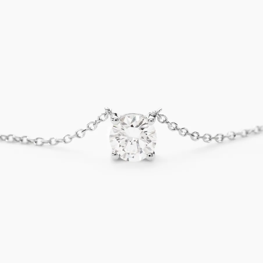 Histoire d'Or Collier Collection Aphrodite Or Blanc Diamant Synthetique