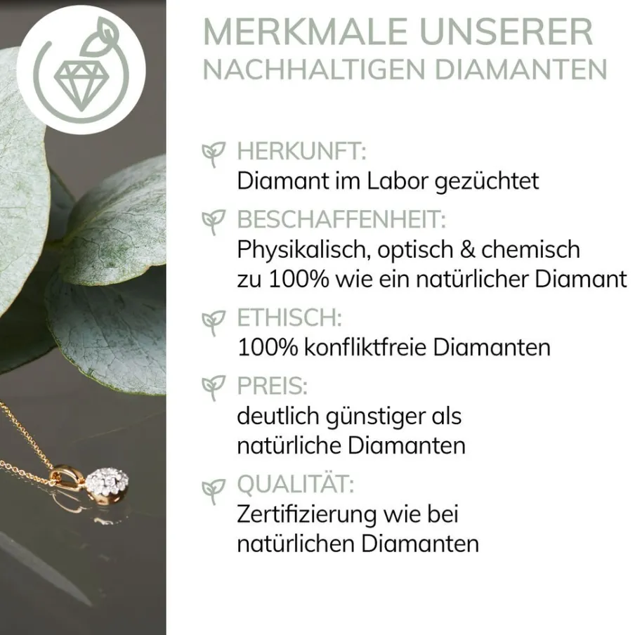 Histoire d'Or Collier Collection Aphrodite Or Blanc Diamant Synthetique