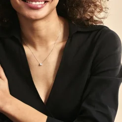 Histoire d'Or Collier Collection Aphrodite Or Blanc Diamant Synthetique