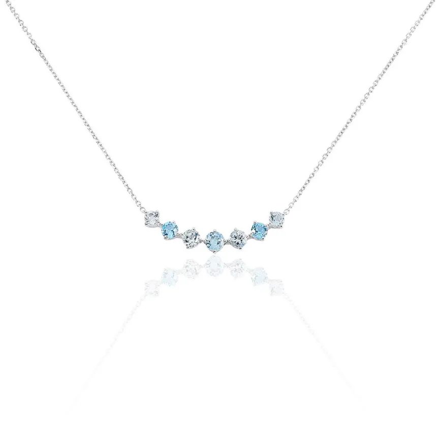 Collier Corabella Or Blanc Topaze-Histoire d'Or Discount