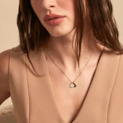 Histoire d'Or Collier Corazon Plaqué Or Jaune Oxyde De Zirconium