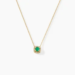 Histoire d'Or Collier Cosimo Or Jaune Emeraude Diamant