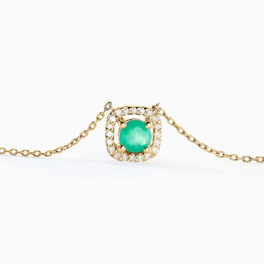 Histoire d'Or Collier Cosimo Or Jaune Emeraude Diamant