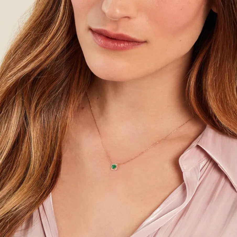 Histoire d'Or Collier Cosimo Or Jaune Emeraude Diamant