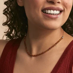 Collier Costin Argent Ambre-Histoire d'Or Hot