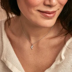 Collier Court Argent Blanc Giullia Motif Oxyde De Zirconium-Histoire d'Or Best