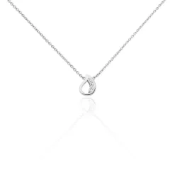 Collier Court Argent Blanc Sylvan Oxyde De Zirconium-Histoire d'Or Hot