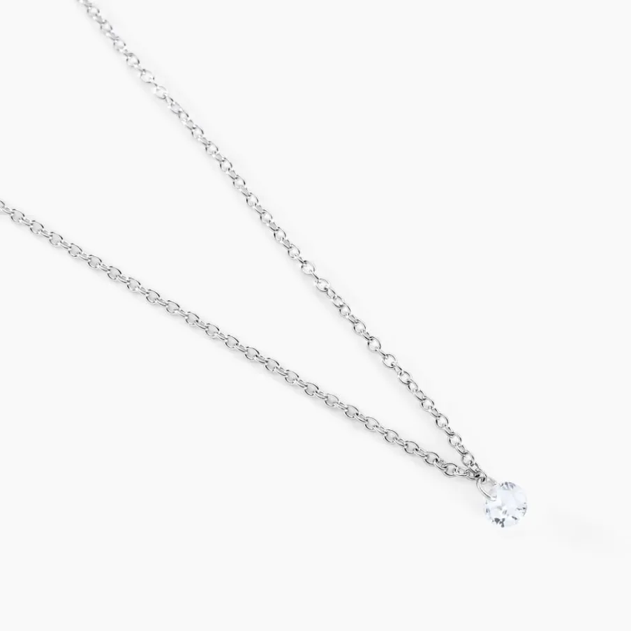 Histoire d'Or Collier Court Argent Blanc Constantin Oxyde De Zirconium