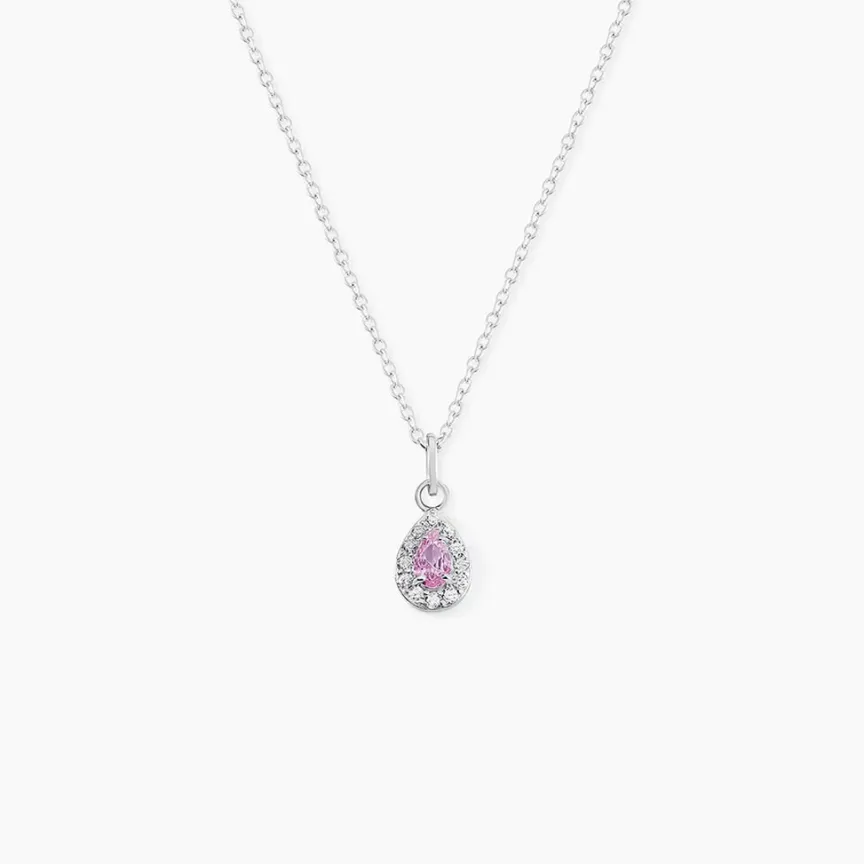 Collier Court Argent Blanc Tania Oxyde De Zirconium-Histoire d'Or Discount