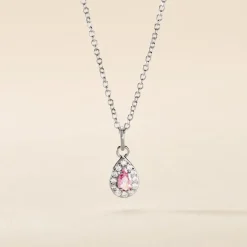 Collier Court Argent Blanc Tania Oxyde De Zirconium-Histoire d'Or Discount