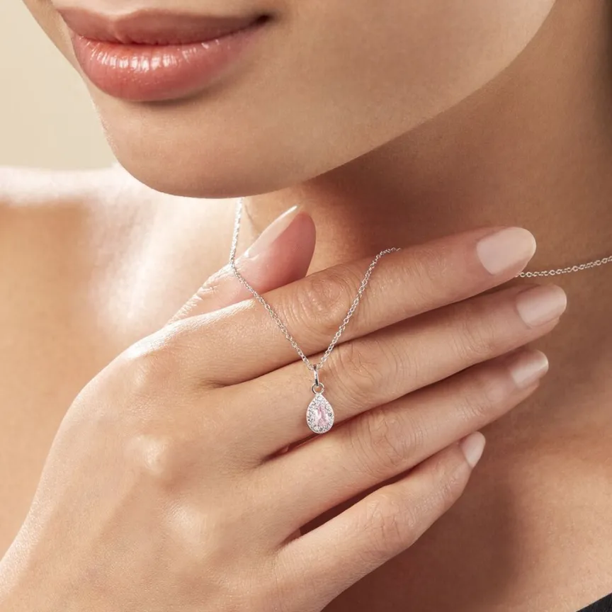 Collier Court Argent Blanc Tania Oxyde De Zirconium-Histoire d'Or Discount