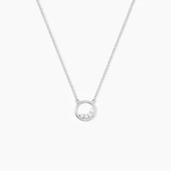 Collier Court Argent Blanc Vivence Oxyde De Zirconium-Histoire d'Or