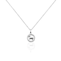 Histoire d'Or Collier Court Argent Blanc Ayeline Oxyde De Zirconium