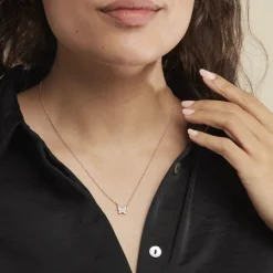 Histoire d'Or Collier Court Argent Rose Anne-lise Oxyde De Zirconium