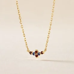 Histoire d'Or Collier Céphée Plaqué Or Doré Pierres De Synthèses