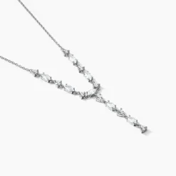 Collier Cravate Argent Blanc Shiny Nights Oxyde De Zirconium-Histoire d'Or Sale