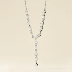 Collier Cravate Argent Blanc Shiny Nights Oxyde De Zirconium-Histoire d'Or Sale