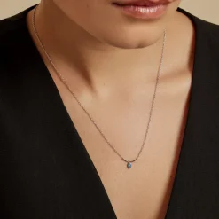 Histoire d'Or Collier Cyane Argent Blanc Turquoise