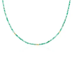 Histoire d'Or Collier Cyclades Argent Jaune Agate