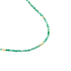 Histoire d'Or Collier Cyclades Argent Jaune Agate