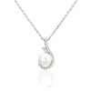 Collier Cyrana Argent Blanc Perle De Culture Et Oxyde De Zirconium-Histoire d'Or Hot